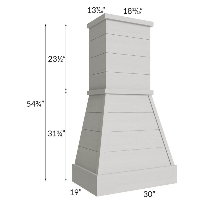 Salem Light Grey 30" Farmhouse Hood