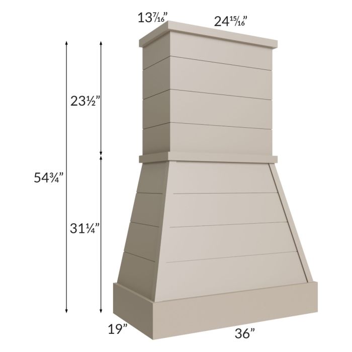 Tuscan Oyster 36" Farmhouse Hood