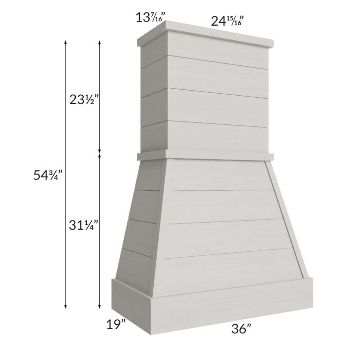 Salem Light Grey 36" Farmhouse Hood