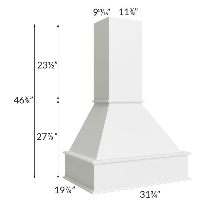 Midtown White Shaker 30" Signature Hood