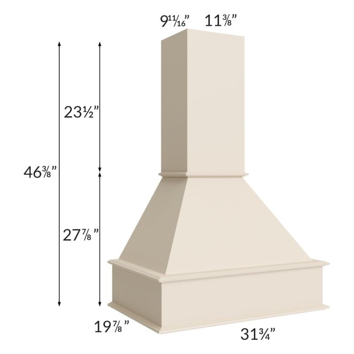 Midtown Cream Shaker 30" Signature Hood