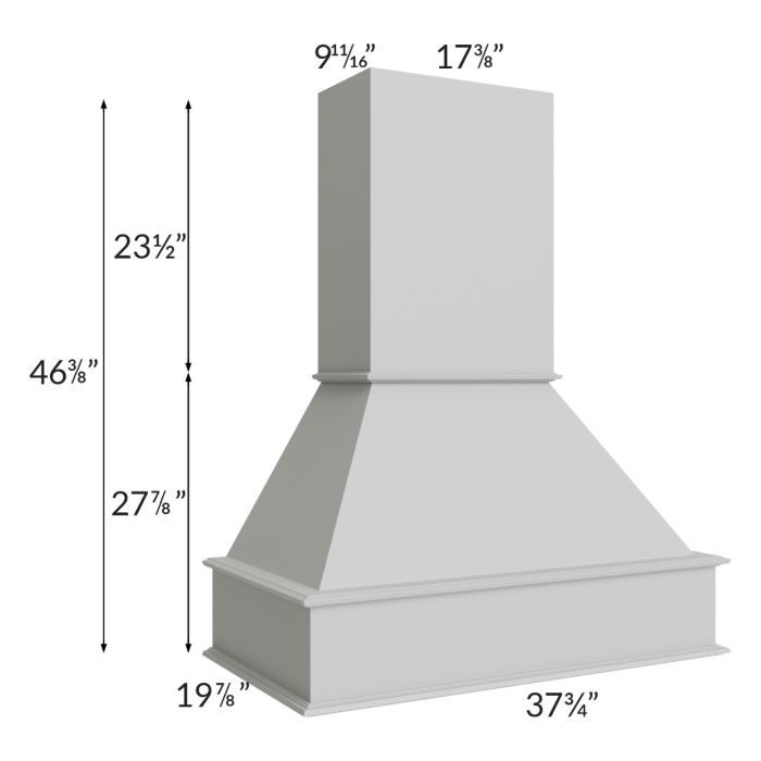 Midtown Painted Grey Shaker 36" Signature Hood