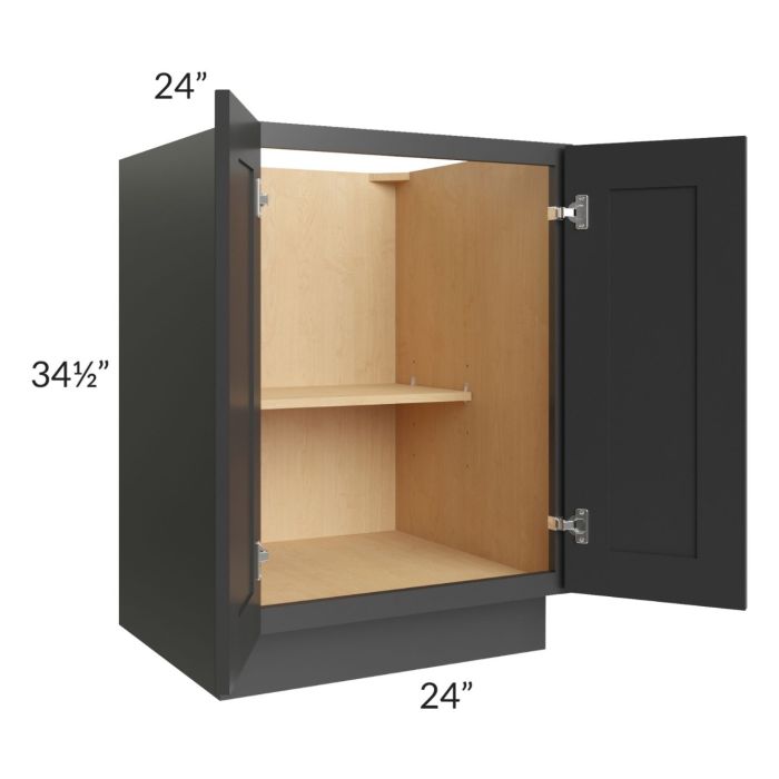 Royal Ebony Shaker 24" Full Height Door Base Cabinet