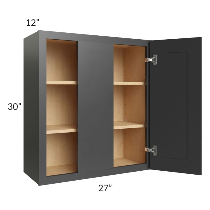 Royal Ebony Shaker 27x30 Blind Wall Cabinet