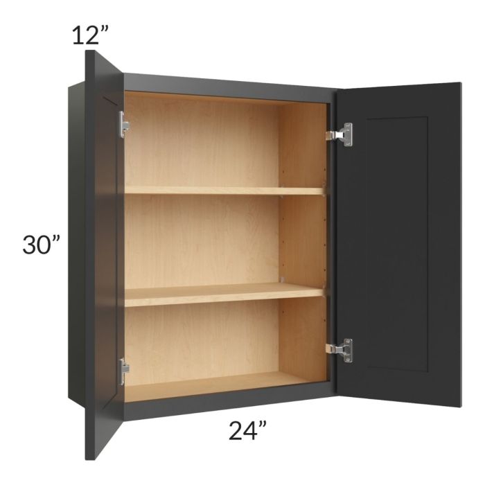 Royal Ebony Shaker 24x30 Wall Cabinet