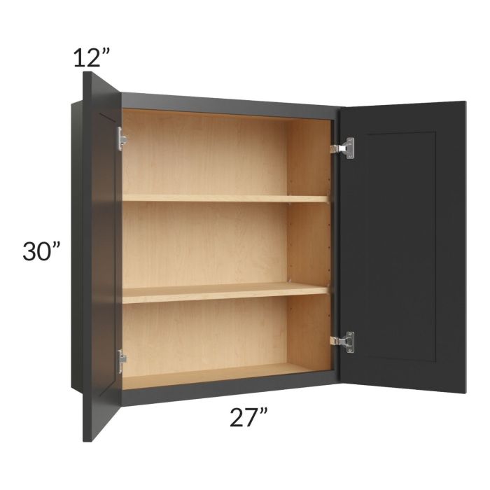 Royal Ebony Shaker 27x30 Wall Cabinet