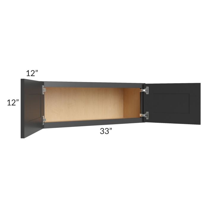 Royal Ebony Shaker 33x12 Wall Cabinet