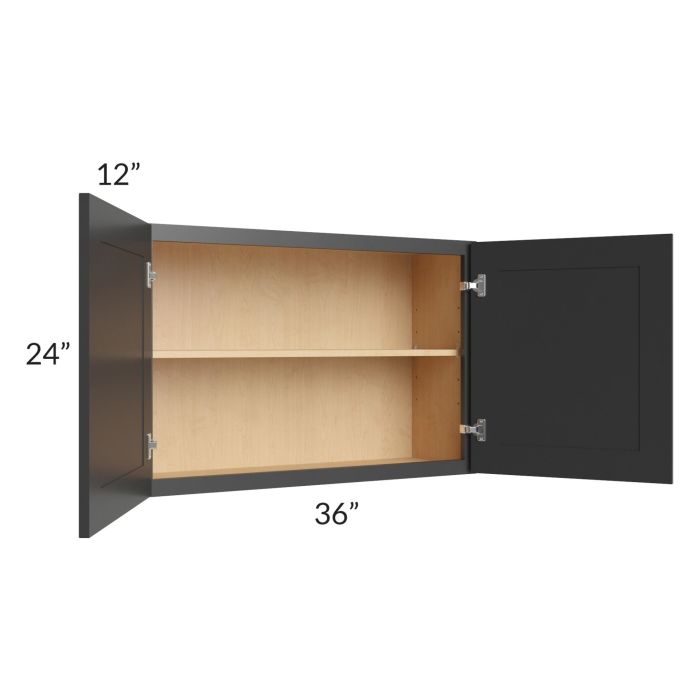 Royal Ebony Shaker 36x24 Wall Cabinet