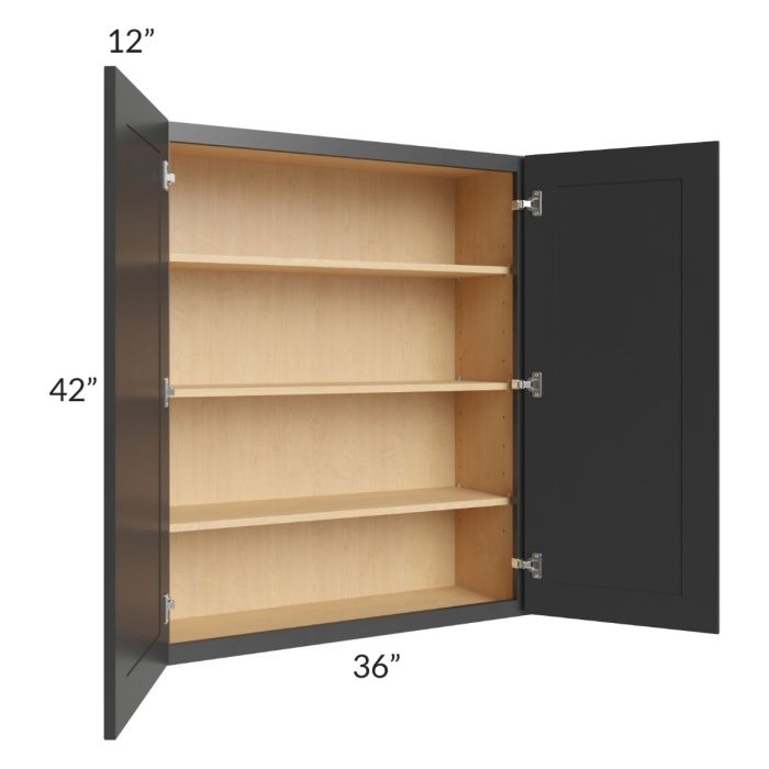 Royal Ebony Shaker 36x42 Wall Cabinet
