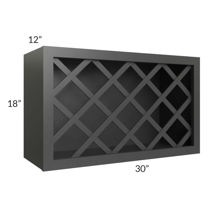 Royal Ebony Shaker 30x18 Wine Rack Cabinet