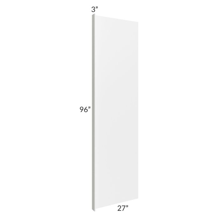 Brighton White Shaker 96" Refrigerator Panel with a 3" Return