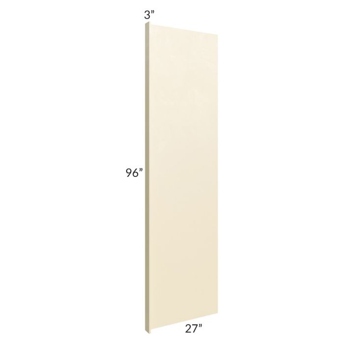 Phoenix Cream Glaze 96" Refrigerator Panel with a 3" Return