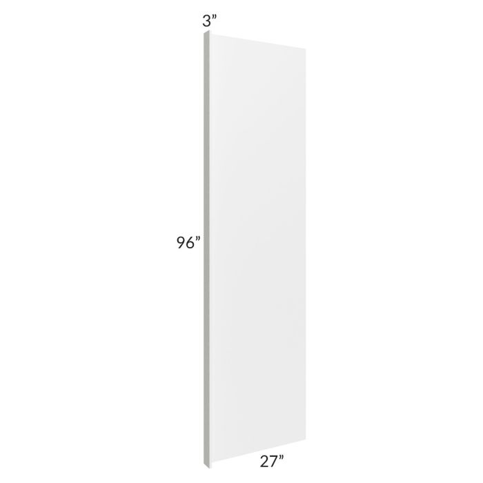 Charlotte White 96" Refrigerator Panel with a 3" Return