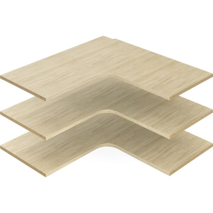 Organizer Corner Shelf Accessory Compatible w/ Easy Track Closet Systems for Additional Storage