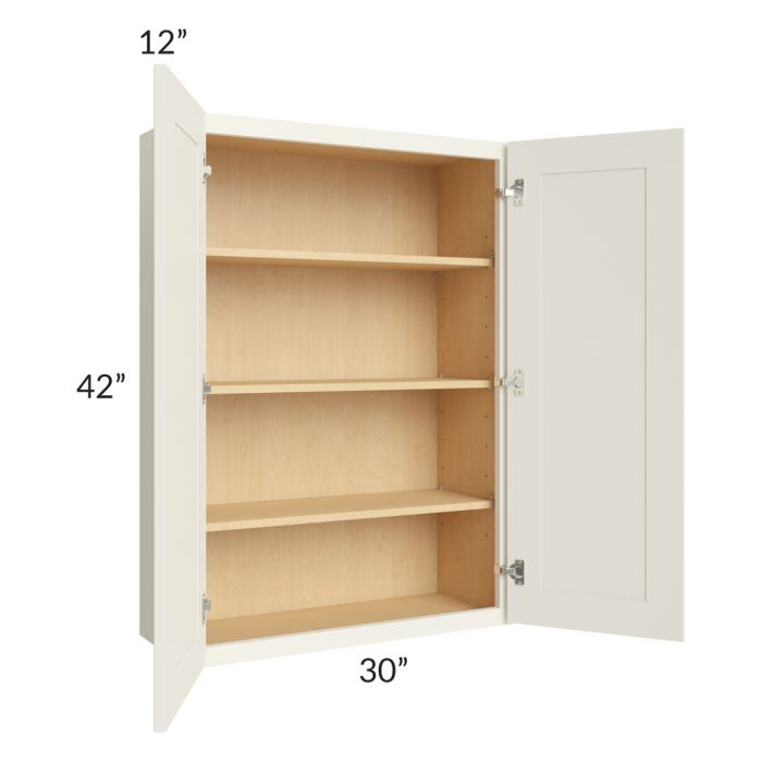 Cambridge Antique White Glaze 30x42 Wall Cabinet