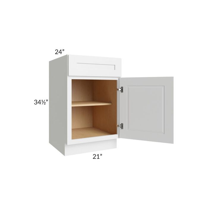 Southport White Shaker 21" Base Cabinet