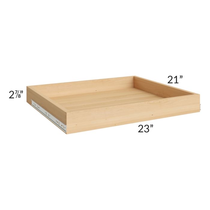 Providence Cream Glaze 27" Roll Out Tray with a Dovetailed Drawer Box