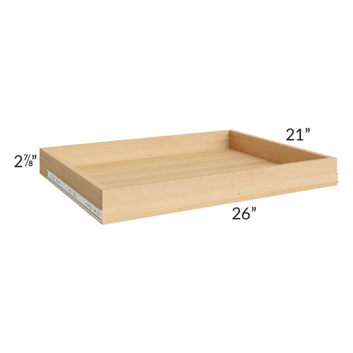 Dove Grey Shaker 30" Roll Out Tray with a Dovetailed Drawer Box