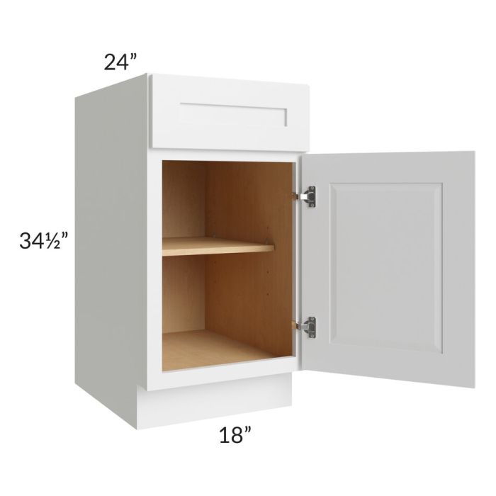 Southport White Shaker 18" Base Cabinet