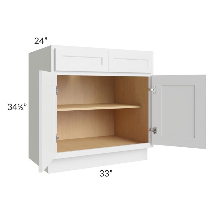 Gramercy White 33" Base Cabinet
