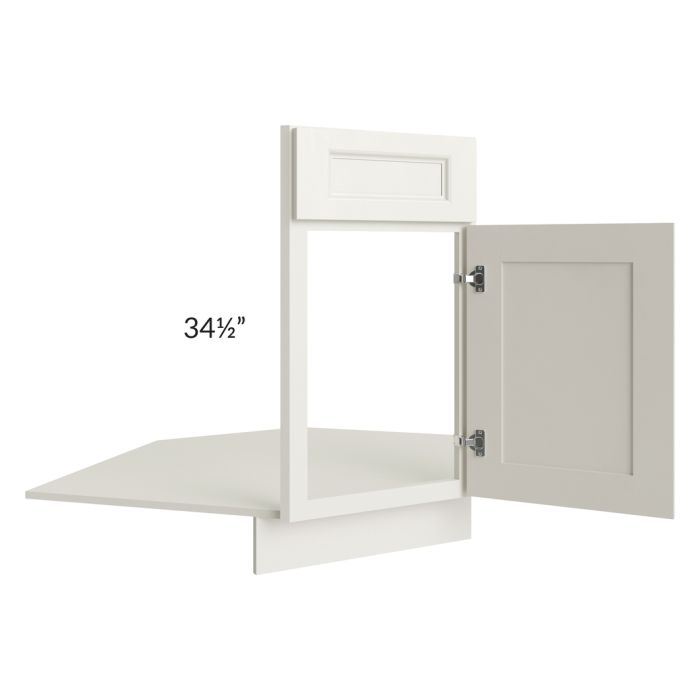 Providence Cream 36" Base Diagonal Corner Sink Front Only