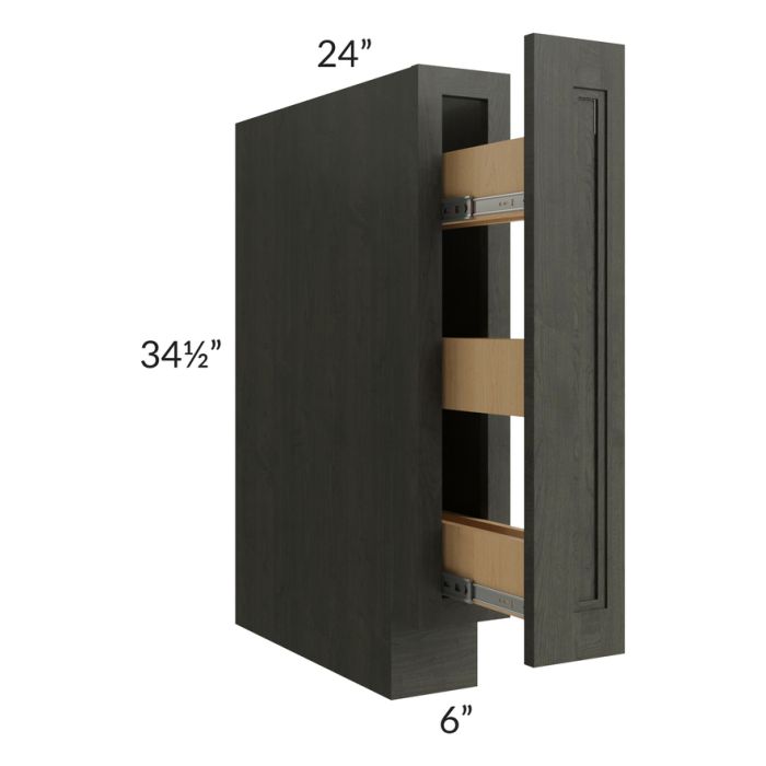 Charlotte Dark Grey 6" Spice Base Cabinet