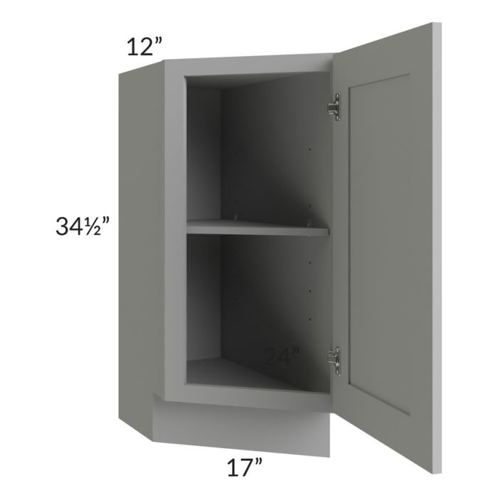 Dove Grey Shaker 12" Base Transitional Cabinet