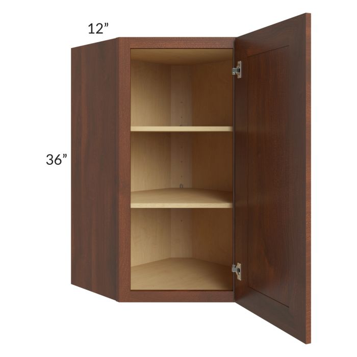 Cambridge Saddle Glaze 24x36 Wall Diagonal Corner Cabinet