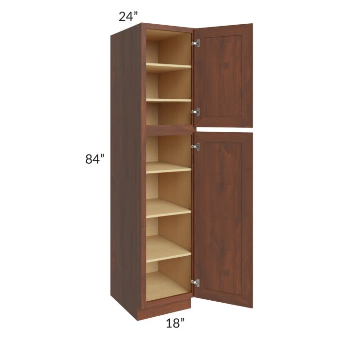 Cambridge Saddle Glaze 18x84x24 Wall Pantry Cabinet