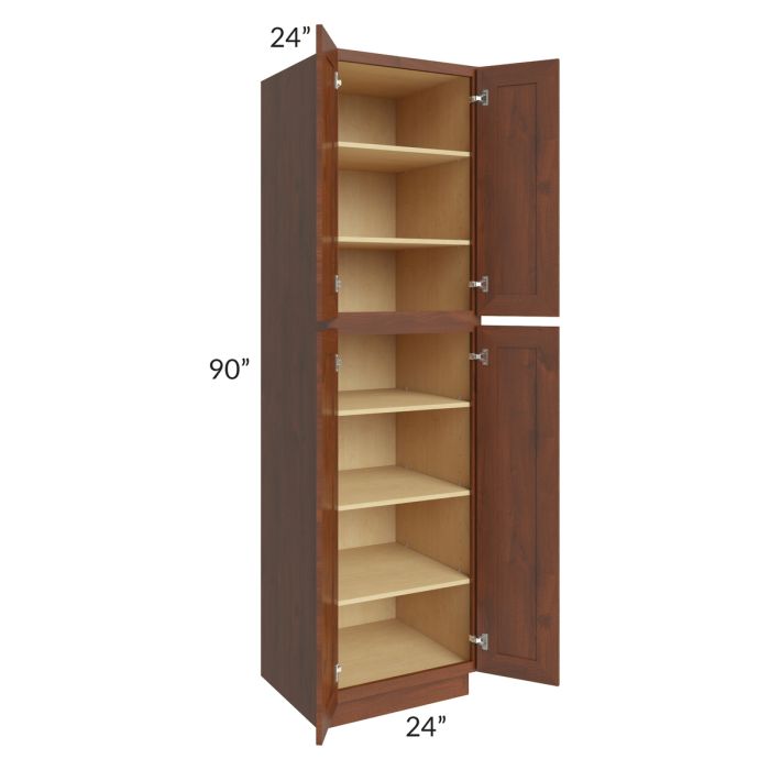 Cambridge Saddle Glaze 24x90x24 Wall Pantry Cabinet