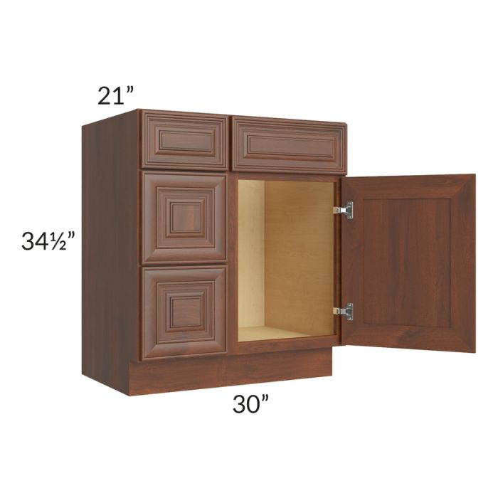Cambridge Saddle Glaze 30" Vanity Base Cabinet