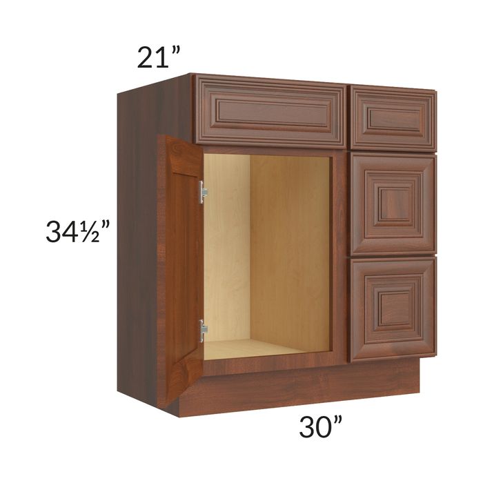 Cambridge Saddle Glaze 30" Vanity Base Cabinet 