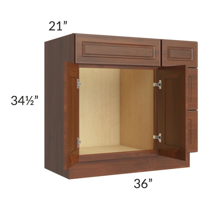Cambridge Saddle Glaze 36" Vanity Base Cabinet