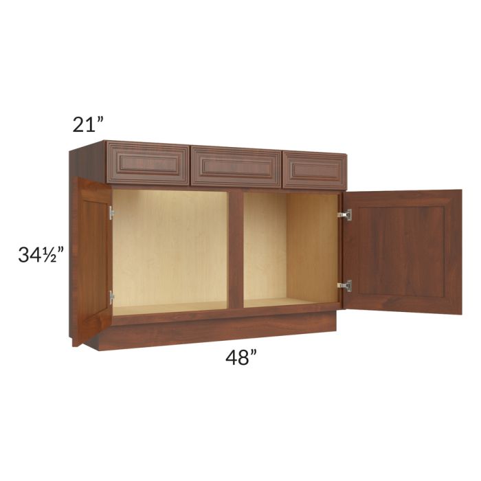 Cambridge Saddle Glaze 48" Vanity Base Cabinet
