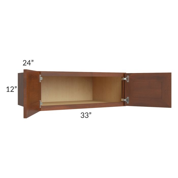 Cambridge Saddle Glaze 33x12x24 Wall Cabinet