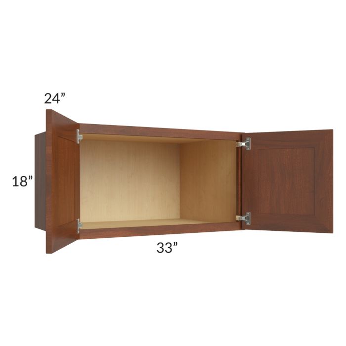 Cambridge Saddle Glaze 33x18x24 Wall Cabinet