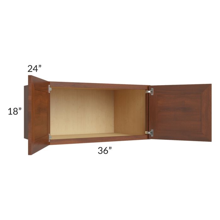 Cambridge Saddle Glaze 36x18x24 Wall Cabinet