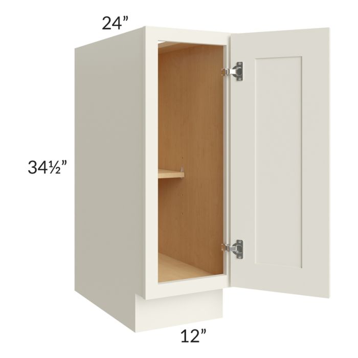 Cambridge Antique White Glaze 12" Full Height Door Base Cabinet