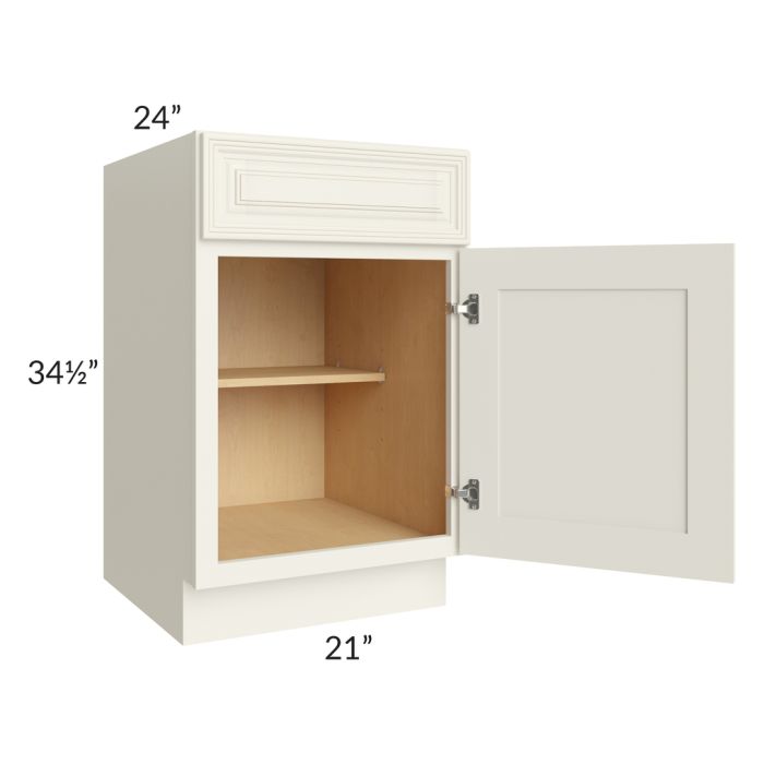 Cambridge Antique White Glaze 21" Base Cabinet