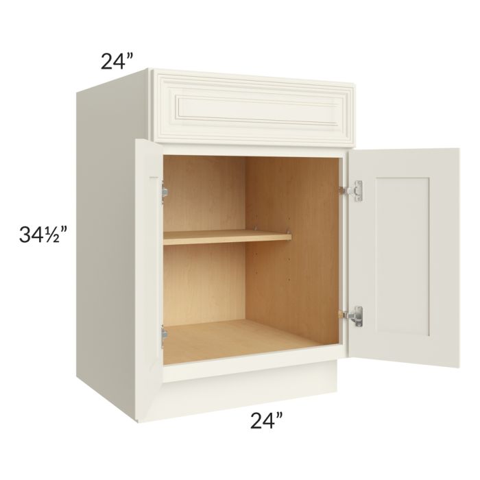 Cambridge Antique White Glaze 24" Base Cabinet