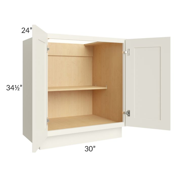 Cambridge Antique White Glaze 30" Full Height Door Base Cabinet