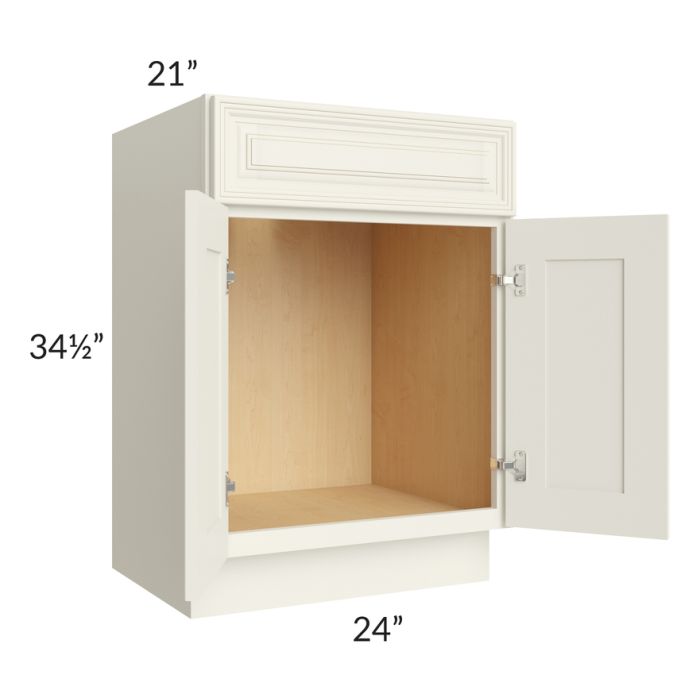 Cambridge Antique White Glaze 24" Vanity Base Cabinet