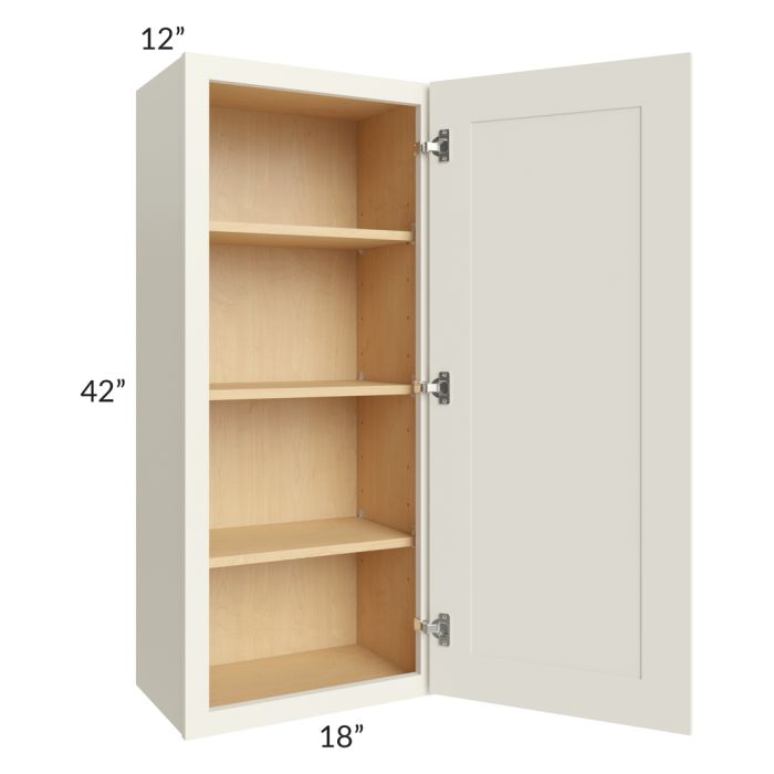 Cambridge Antique White Glaze 18x42 Wall Cabinet