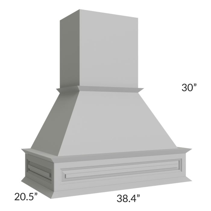 Dove Grey Shaker Wood Range Hood