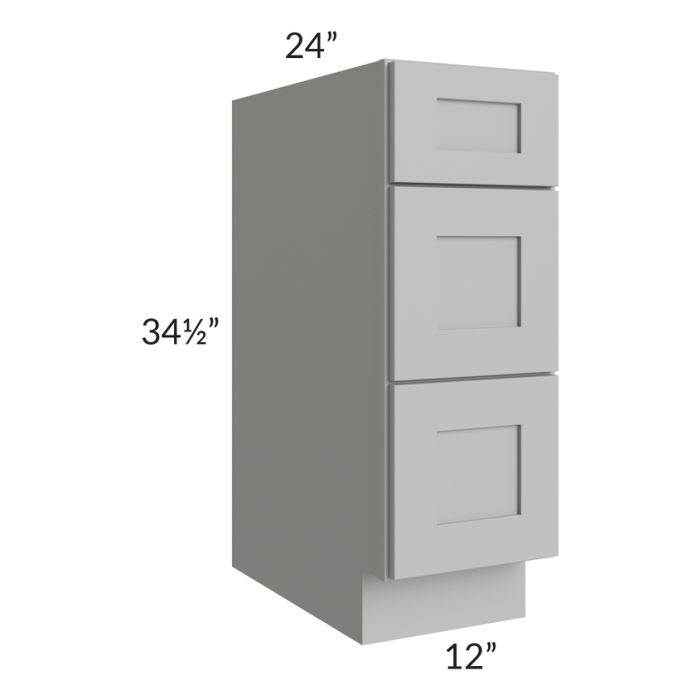 Dove Grey Shaker 12" Drawer Base Cabinet