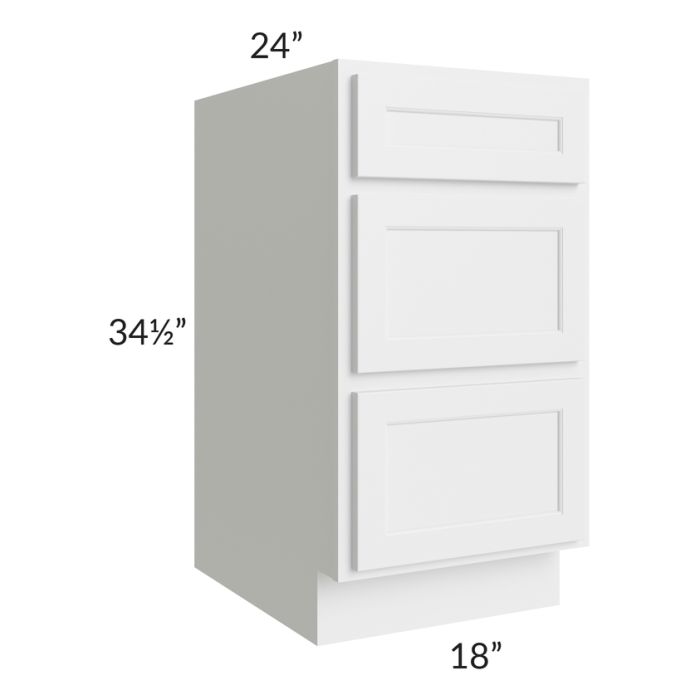 Gramercy White 18" Drawer Base Cabinet