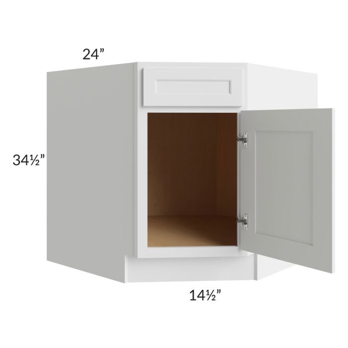 Gramercy White 36" Diagonal Corner Sink Base