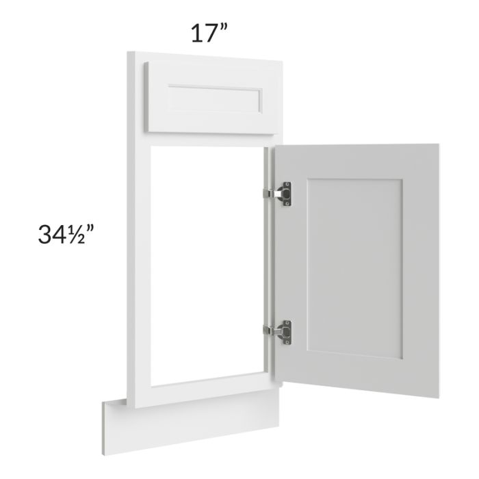 Gramercy White 36" Diagonal Corner Sink Front