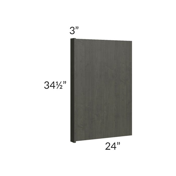 Charlotte Dark Grey Appliance End Panel with a 3" Return