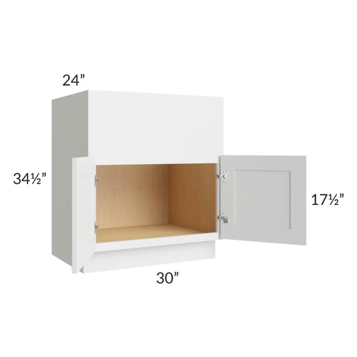 Belfast White 30" Farm Sink Base Cabinet